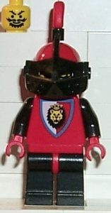 cas063G Royal Knights - Rode helm, zwart vizier rode pluim, leeuwen gebruikt *0M0000