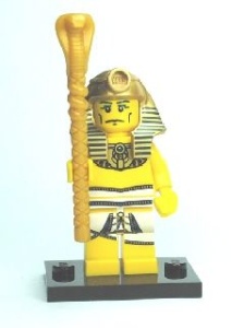 col02-16 Pharao met staf en standaard NIEUW *0M0000