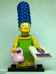 colsim-3 Marge Simpson met handtas en tegel met donut, en standaard NIEUW *0M0000