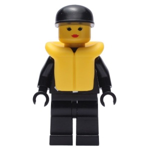 cop031G POLITIE - Ritssluiting met Sheriff Star, Female, Black Cap, Life Vest gebruikt *0M0000