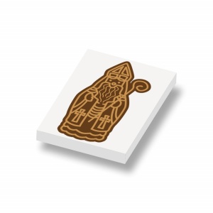 CUS5007 Tegel 2x3 SINTERKLAAS: Taaitaai pop wit NIEUW *0A000