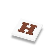 CUSE8009 Tegel 1x1 met chocoladeletter H *0A000