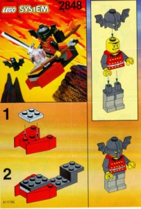 INS2848-G 2848 BOUWBESCHRIJVING- Fright Knights Flying Machine gebruikt *LOC RBS