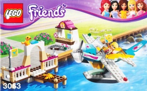 INS3063-Gb 3063 BOUWBESCHRIJVING- Friends: Heartlake Flying Club MET GAATJES AAN ZIJKANT gebruikt *LOC BE