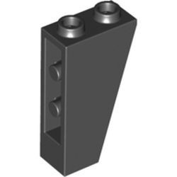 LEGO 2449-11G Omgekeerde dakpan 75 graden 2x1x3 zwart gebruikt *3D0000244926