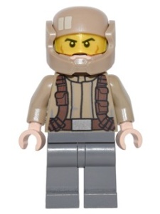 sw0720 Star Wars: Resistance Trooper donkercreme jasje, lijnen op wang NIEUW *0M0000