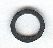 x151a-11G Rubber bandje klein DIK (1 1/2 nop diameter) zwart gebruikt *0K001