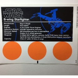 10227stk01 STICKER B-wing Starfighter NIEUW *0S0000