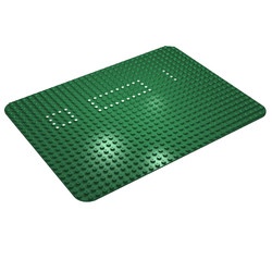 10p02-6G Basisplaat 24x32 sterk afgeronde hoek (classic) met witte stippen set 354/560 groen gebruikt *3K000