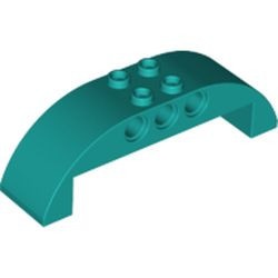 11290-39 Dakpan gebogen 2x8x2 (oa vliegtuig cabine) turquoise, donker NIEUW *1L000