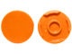 14769-4 Tegel 2x2 rond met nopgat achterkant oranje NIEUW *1L142