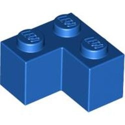 2357-7G Steen 2x2 hoek blauw gebruikt *3D003