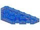 2419-14G Platte plaat 3x6 twee afgekapte hoeken transparant donkerblauw gebruikt *