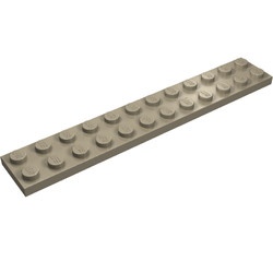 2445-69G Platte plaat 2x12 crème,donker gebruikt *5D0000