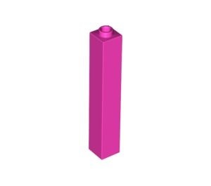 2453a-47 Steen 1x1x5 OPEN nop roze, donker NIEUW *5K0000