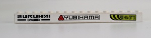 2465pb08-1G Steen 1x16 ZURUHAI YUBIHAMA KYOTO (Sticker) wit gebruikt *5V09-04