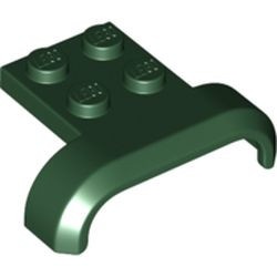 28326-80 Spatbord recht met gebogen kanten, plaat 2x2 groen, donker NIEUW *0B001