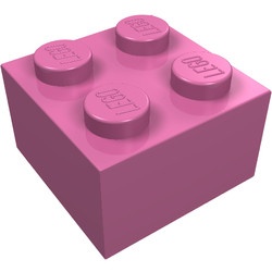 3003-93G Steen 2x2 paars, licht gebruikt *1A055