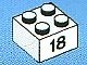 3003pb052-1 Steen 2x2 opdruk 18 wit NIEUW *5K0000