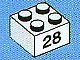 3003pb062-1 Steen 2x2 opdruk 28 wit NIEUW *5K0000