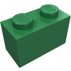 3004-6 Steen 1x2 groen NIEUW *1L005/008