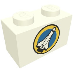 3004pb010-1G Steen 1x2 Shuttle wit gebruikt *5V02-02