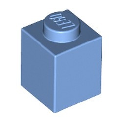 3005-42G Steen 1x1 blauw, midden gebruikt *1A004