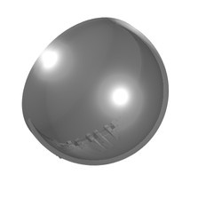 30083-13G Ruit 6x6x3 Halve bol met scharnier transparant zwart gebruikt *