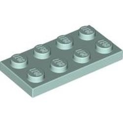 3020-41 Platte plaat 2x4 aqua NIEUW *1L206+7+8+9