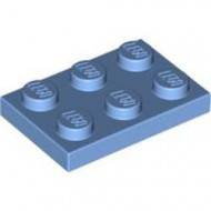 3021-42 Platte plaat 2x3 blauw, midden NIEUW *1L202+3+4