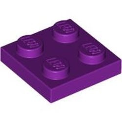 3022-93 Platte plaat 2x2 paars, licht NIEUW *1L197/98