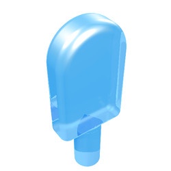 30222-74 IJsje/Popcorn schep transparant middenblauw NIEUW *0W008