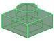 3024-20 Platte plaat 1x1 transparant groen NIEUW *1L166+7+8