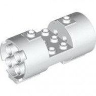 30360-1 Cylinder 3x6x2 2/3 Oudere type niet-gevulde noppen 2x6 wit gebruikt *