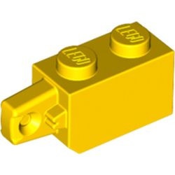 30364-3G Scharniersteen 1x2 vinger korte zijkant VERTICAAL geel gebruikt *1L0000