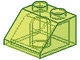 3039-16G Dakpan 45 graden 2x2 transparant, neongroen gebruikt *1L415