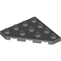 30503-85G Platte plaat 4x4 afgekapte hoek grijs, donker (blauwachtig) gebruikt *R2