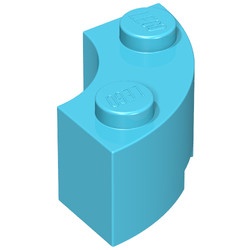 3063-72G Steen 2x2 gebogen (Macaroni) blauw, Maersk gebruikt *1R015