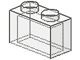 3065-12G Steen 1x2 zonder centrale versterking transparant gebruikt *1L1-7