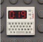 3068bp80-1G Tegel 2x2 met toetsenbord en 0:19 wit gebruikt *5T05-04