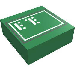 3070bpx2-6G Tegel 1x1 witte lijnen en puntjes groen gebruikt *5T01-05