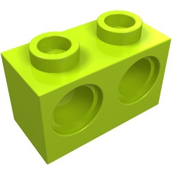 32000-34G Technic, steen 1x2 met 2 gaten lime gebruikt *