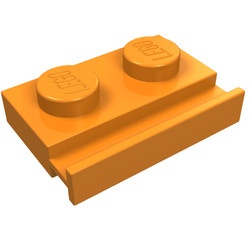 32028-4 Platte plaat 1x2 met deurrail oranje NIEUW *1L316/5