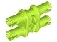 32138-34 Technic, dubbele pin met asgat lime NIEUW *0B014