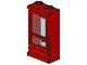 32bc01-5G Deur 1x2x3 links KLASSIEK met glas rood gebruikt *1L0000