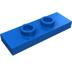 34103-7 Platte plaat 1x3 met 2 noppen (loc 01-5) blauw NIEUW *1L347