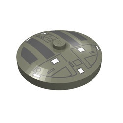 3960px4-10 Schotel 4x4 Star Wars TIE Hatch symbool donker, grijs (klassiek) NIEUW *1L0000
