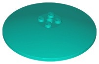3961-39 Schotel 8x8 MASSIEVE noppen turquoise, donker NIEUW *1R027