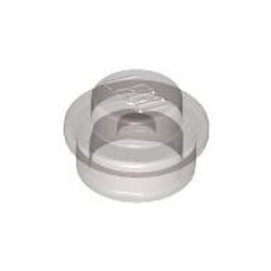 4073-13 Platte plaat 1x1 rond transparant zwart NIEUW *1L208/09