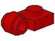 4081b-5G Platte plaat 1x1 met gesloten clip (dikke ring) rood gebruikt *1D001